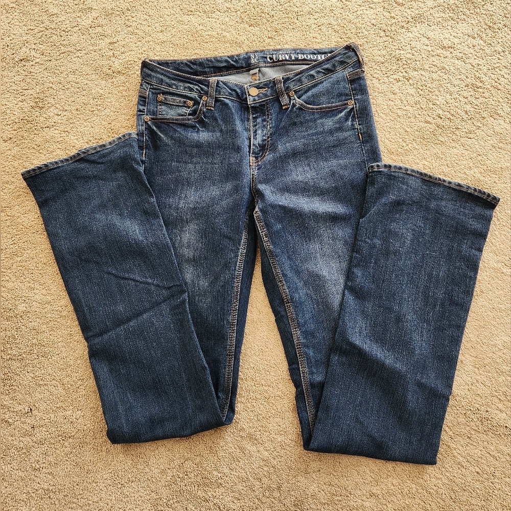 NY&CO Womens Curvy Bootcut Jeans Size   6 Tall.
